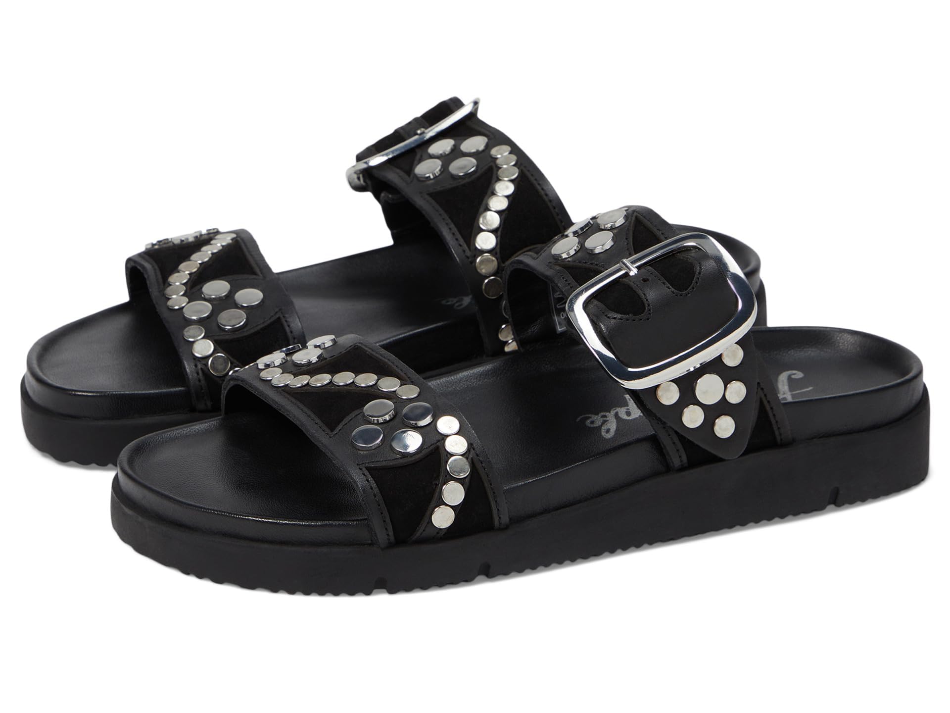 Free People Revelry Studded Sandals for Women - Boho Chic Leather Strappy Heels - Perfect for Summer Weddings, Beach Vacations & Date Nights