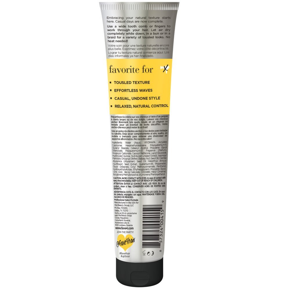 Fave4 Hair Up for Air Styling Cream - 5.5 fl oz Heat-Free Air Dry Cream for Smooth, Natural Waves & Frizz Control | Perfect for Beachy Looks, Everyday Styling & No-Heat Hair Care Routines