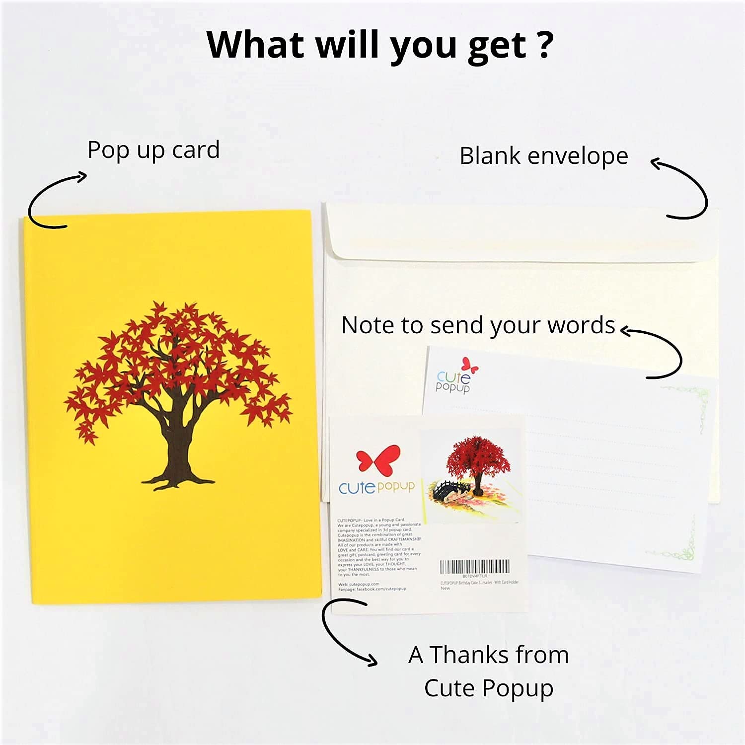 Romantic Red Maple Tree Pop Up Card - Valentine's Day, Anniversary, Wedding & Birthday Greeting Card for Couples, Women, Girlfriend, Husband | Japanese-Inspired Design for Special Occasions & Memorable Gifts