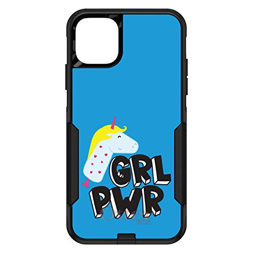 Girl Power - GRL PWR - Unicorn Blue Background On Black Case