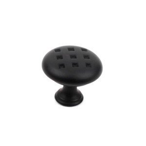 Century Cabinet Knobs - Pack of 100 Matte Black Drawer Pulls - 1-3/16 Inch Diameter Dresser Knobs - Premium Cabinet Hardware Handles for Kitchen, Bathroom & Furniture (Majestic 29515-MB)