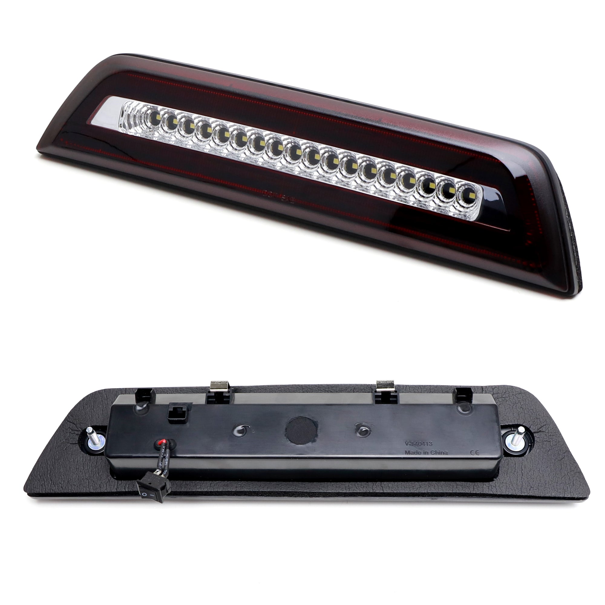 Dark Red Lens F1 Strobe LED High Mount 3rd Brake Light Compatible with 2016-2023 Toyota Tacoma - Enhanced Safety & Style for Off-Road Adventures & Night Driving