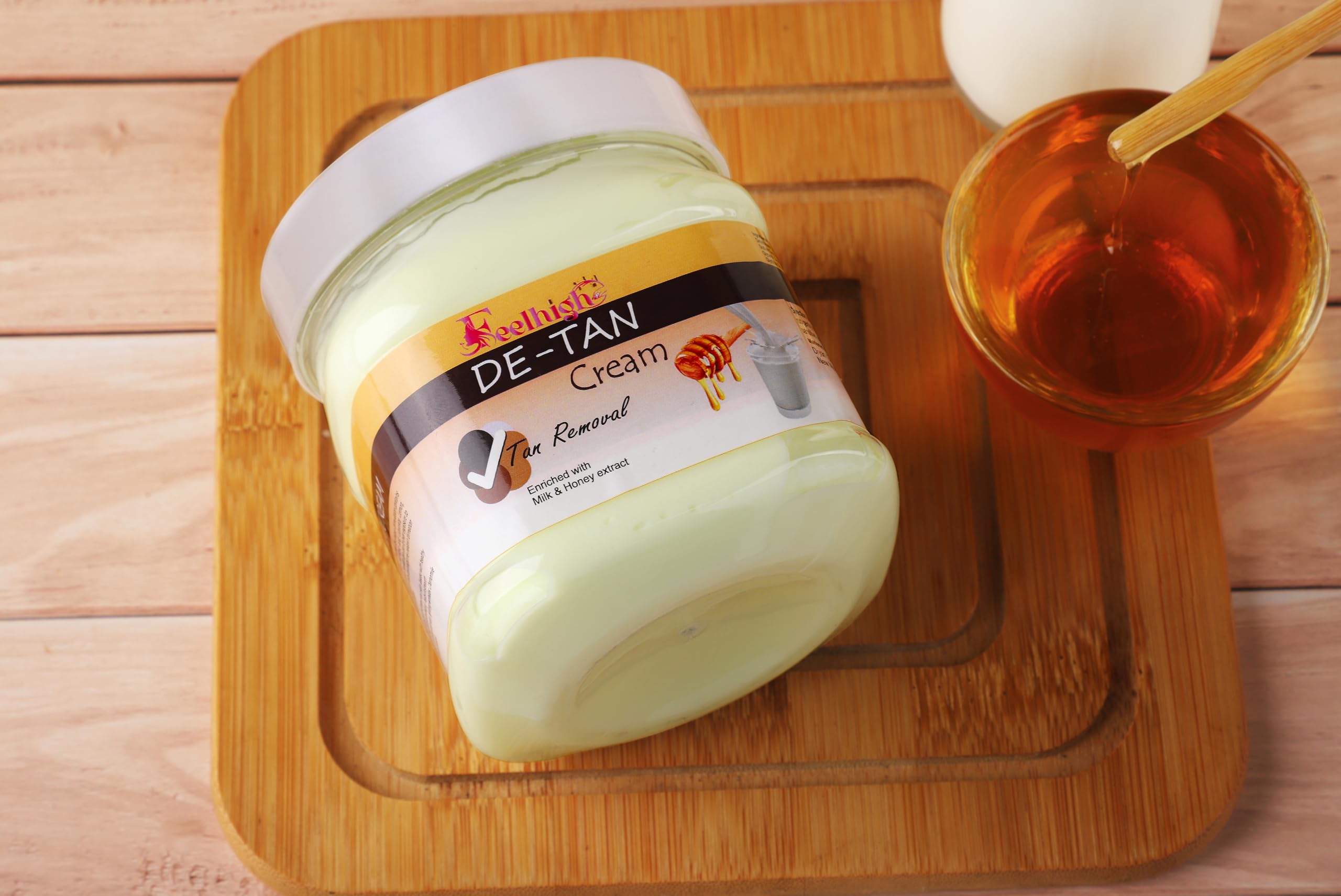 Feelhigh Papaya Face & Body Scrub + De-Tan Cream Set - Natural Skin Brightening & Exfoliating for Glowing Skin - Perfect for Daily Skincare & Sun Tan Removal