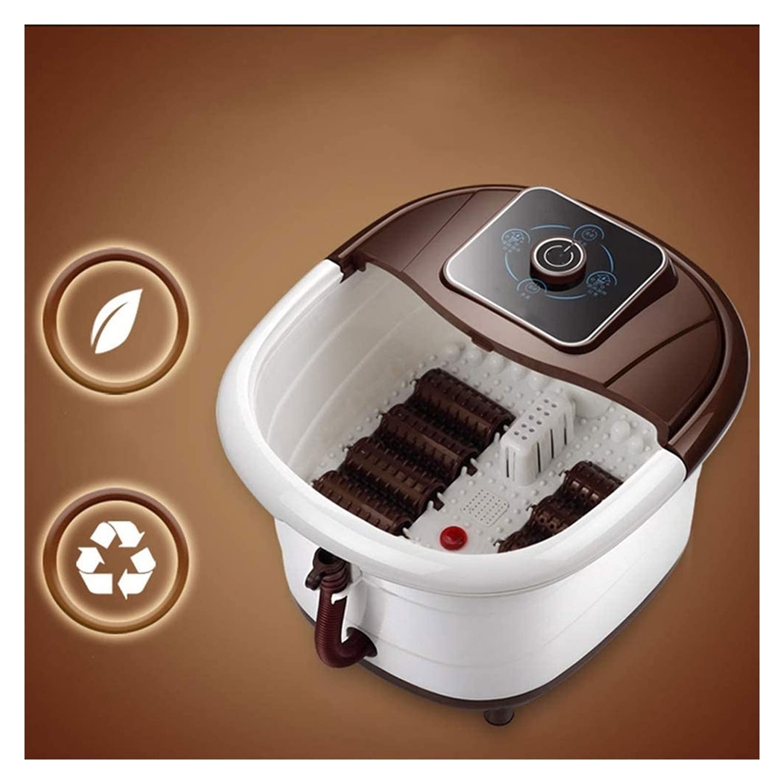Relaxing Foot Spa Massager with Heat, Bubbles & Vibration - 8 Shiatsu Rollers for Tired Feet Relief, Adjustable Temperature Pedicure Tub - Perfect for Home, Office & Post-Workout Recovery