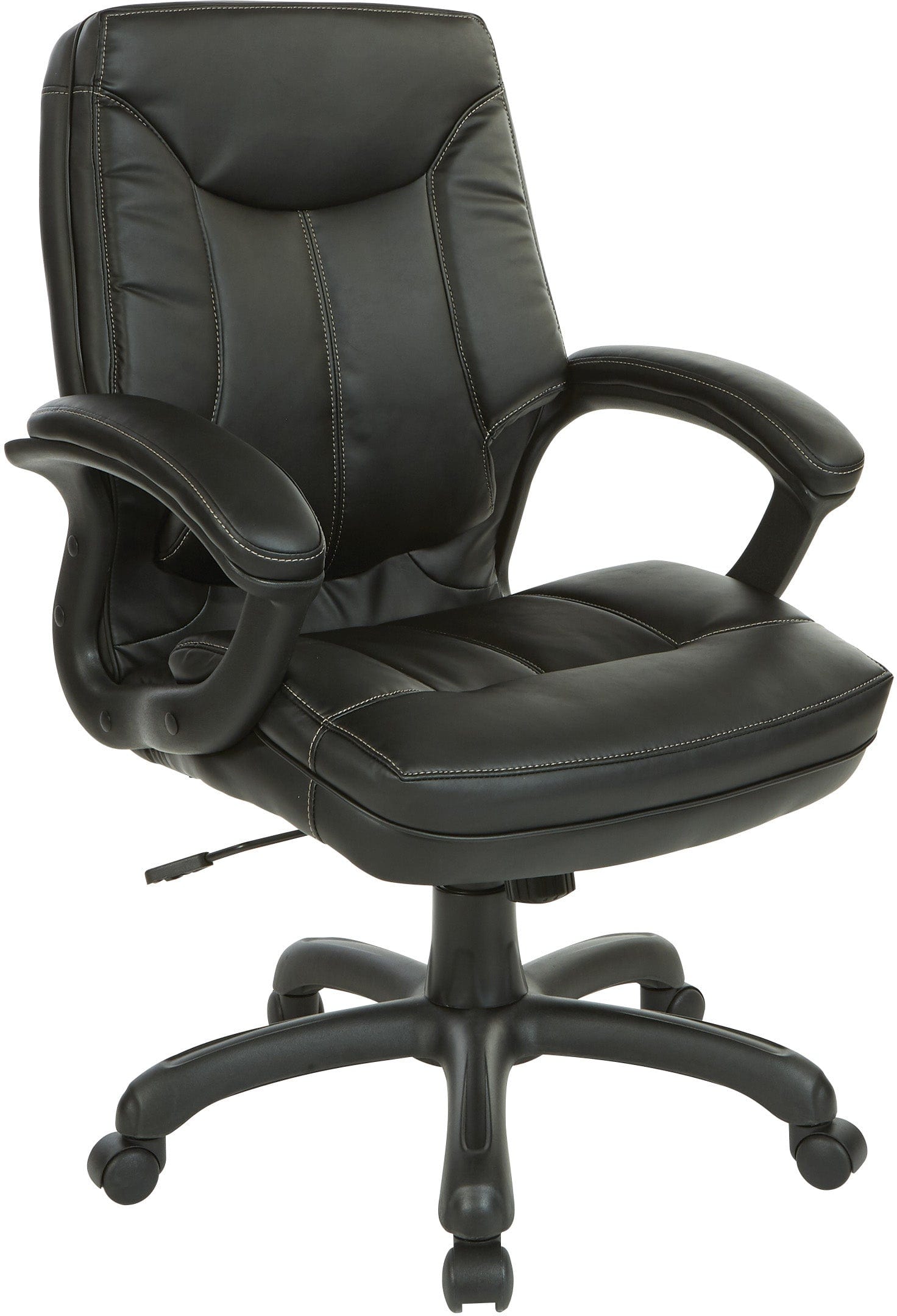 Office Star Executive Mid Back Chair with Adjustable Height & Lumbar Support [FL6081] - Ergonomic Office Chair for Home & Business Workspaces