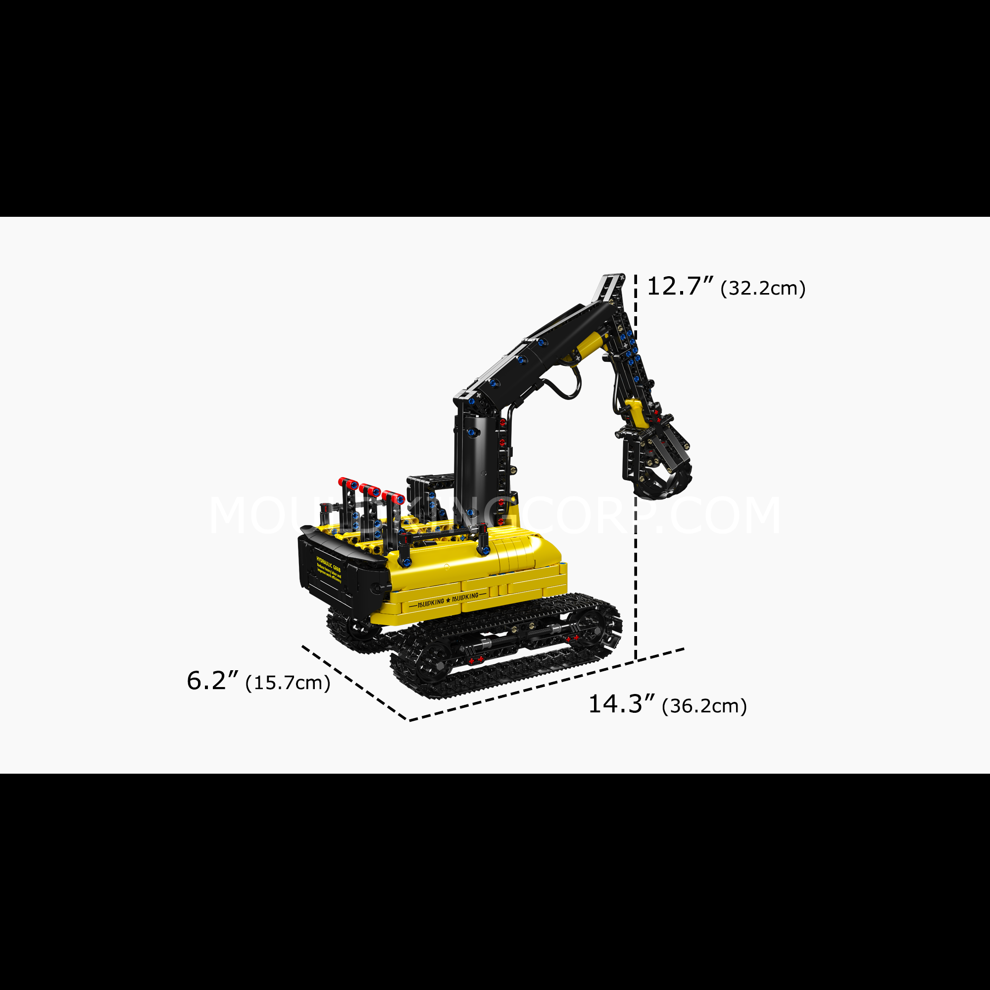 Mould King 17077 Hydraulic Log Grapple Trailer Building Set - 866 PCS STEM Construction Toy for Kids & Adults | Perfect for DIY Projects, Engineering Education & Creative Play