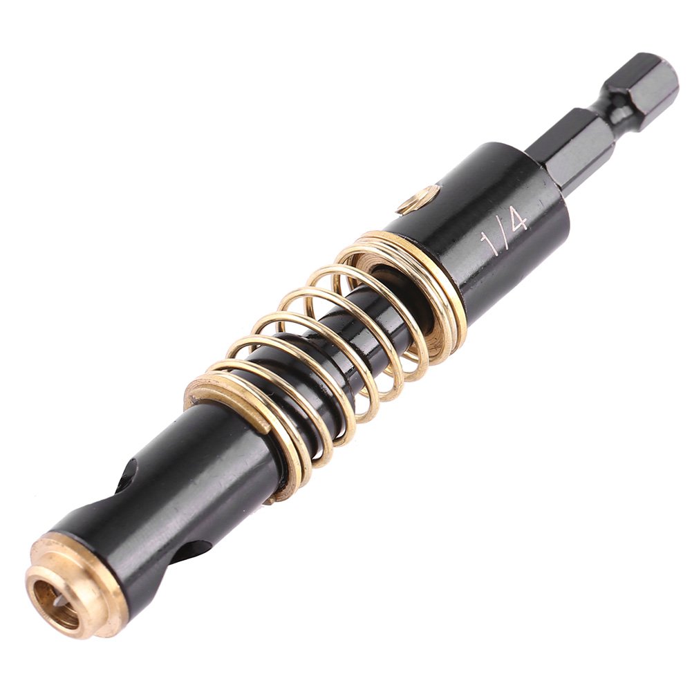 Self Centering Drill Bit Set - 1/4 Inch Hex Shank, Spring Loaded Hinge Tapper Core Drill Bits (5mm & 1/4