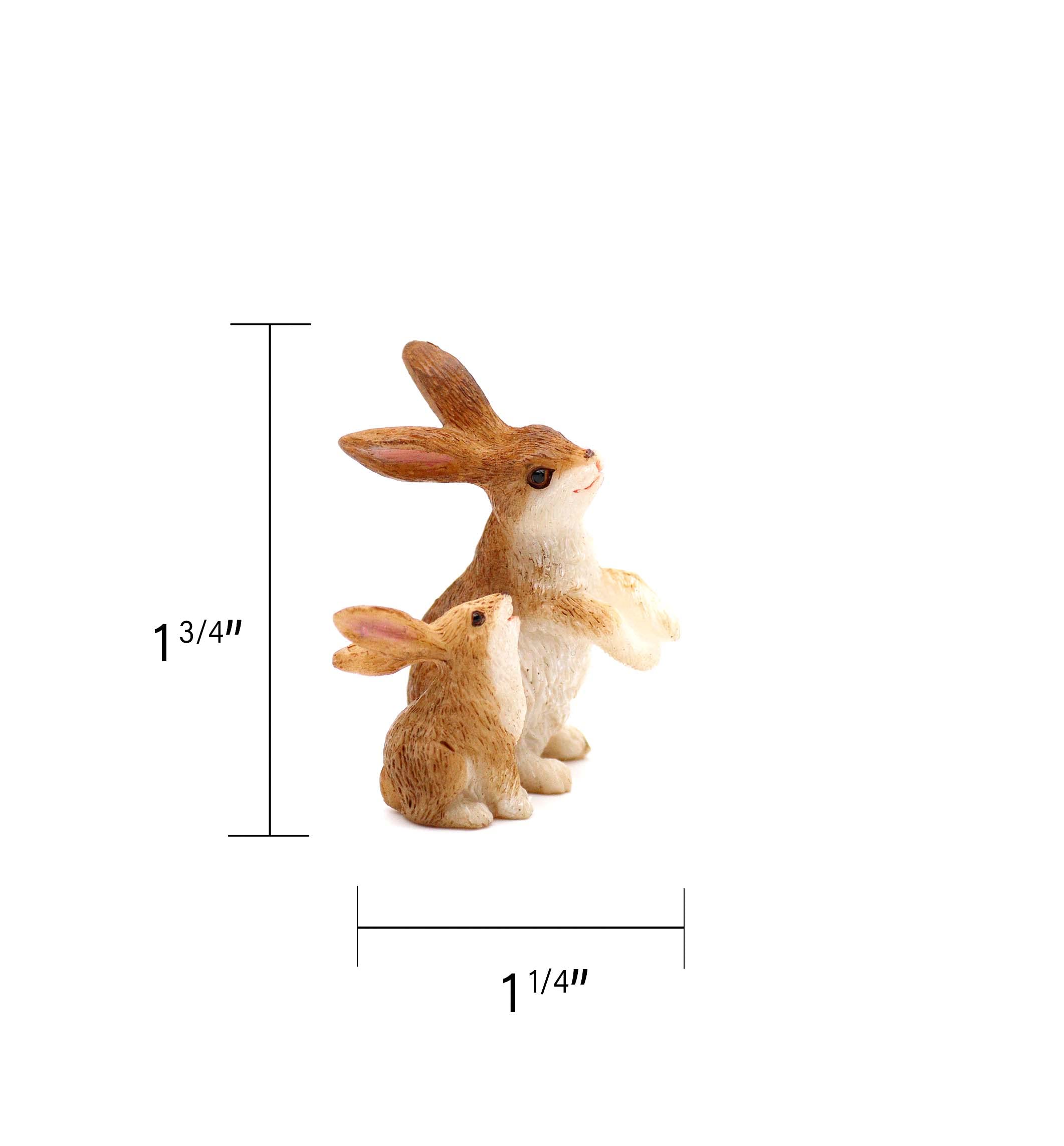 2 Inch Miniature Fairy Garden Figurine Set - Mama & Baby Animal Statues for Fairy Gardens, Terrariums, Home Decor | Perfect for DIY Fairy Houses, Tabletop Displays & Gift Giving