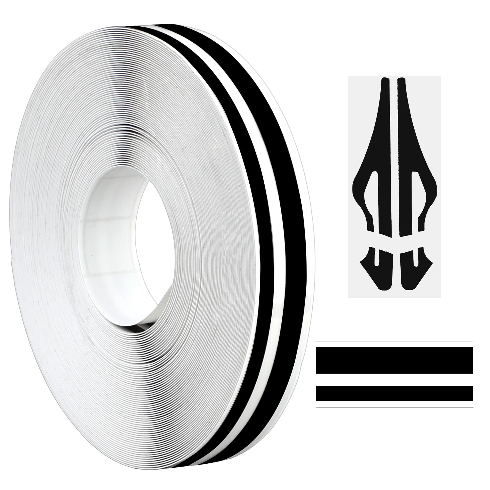 Premium PVC Car Pinstriping Tape - Glossy Black Automotive Decal Sticker for DIY Vehicle Customization | Perfect for Cars, Motorcycles & Musical Instruments | Weather-Resistant & Easy to Apply