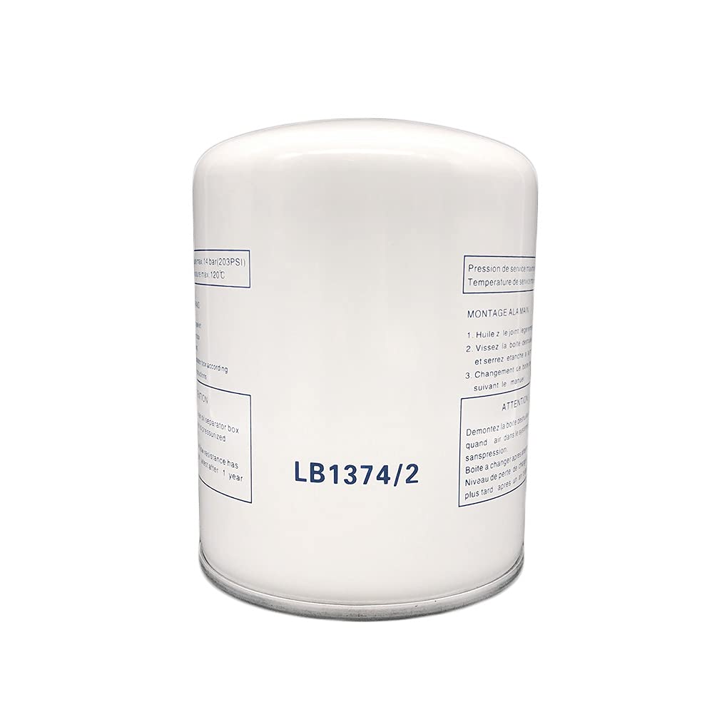 LB1374 Air Oil Separator Spin On Filter for Screw Air Compressor - Compatible with Models 6221373100, 6221373150, 2255300403, 2205406509, LB1374/2 - Industrial Air Compressor Replacement Part for Workshop & Factory Use