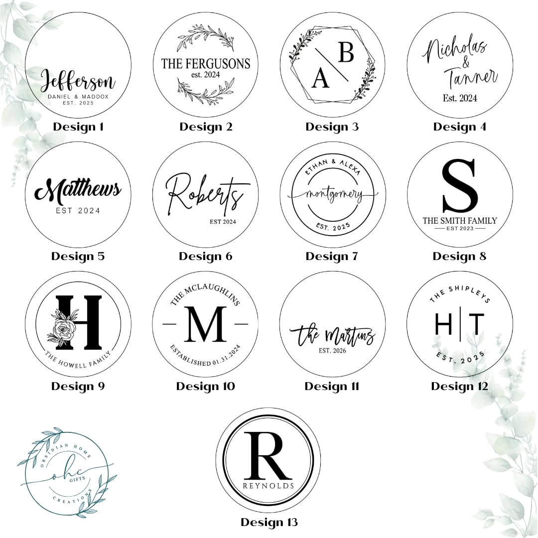 Personalized Leatherette Coasters Set of 6 - Custom Engraved Round Drink Coasters for Wedding Gifts, Bridal Shower & Housewarming - Perfect for Coffee Tables, Bars & Home Decor
