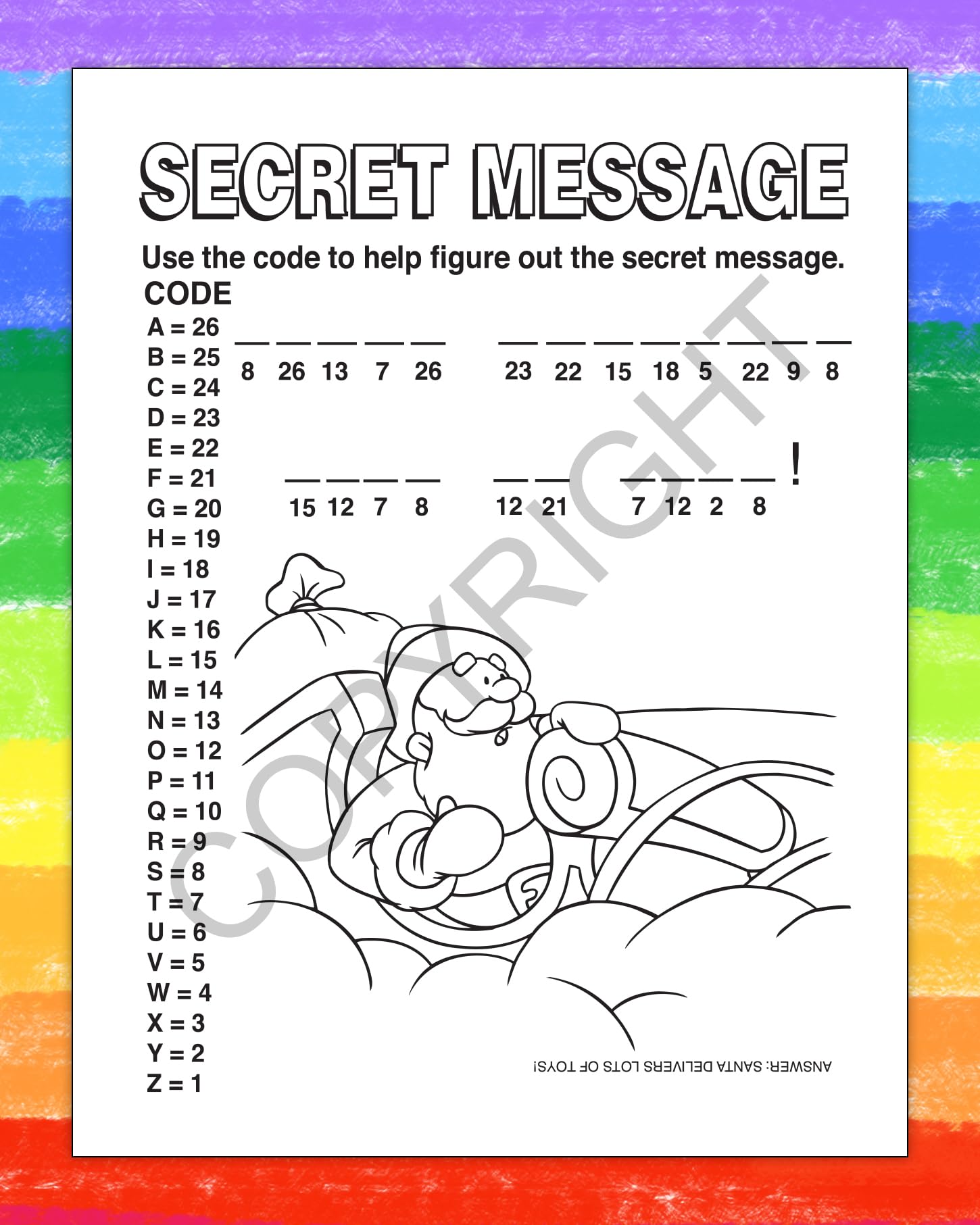 ZOCO Christmas Custom Promotional Coloring Books - 250 Bulk Pack (No Crayons Included) - Holiday Stocking Stuffers, Kids Party Favors, Christmas Activities & Gifts for Children - Perfect for Classroom Rewards, Birthday Parties & Holiday Events