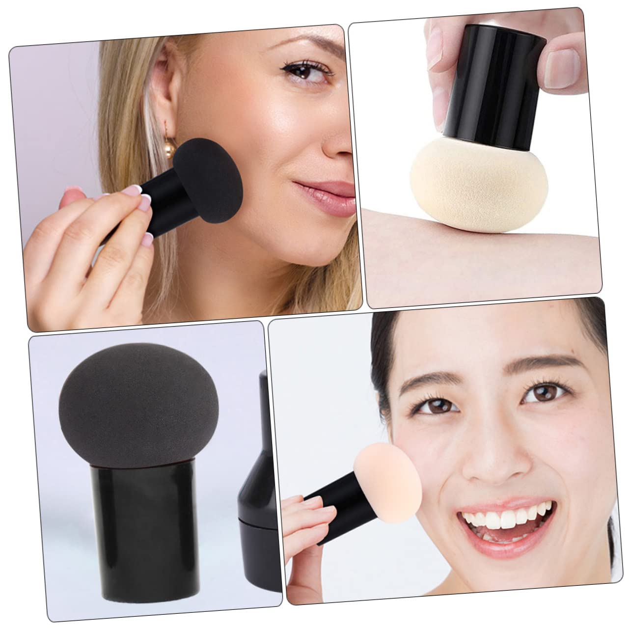 Beatifufu 6-Piece Non-Latex Makeup Powder Puffs - Soft Dry & Wet Foundation Sponge Blenders for Flawless Face Makeup Application | Perfect for Daily Beauty Routine, Professional Makeup Artists & Travel