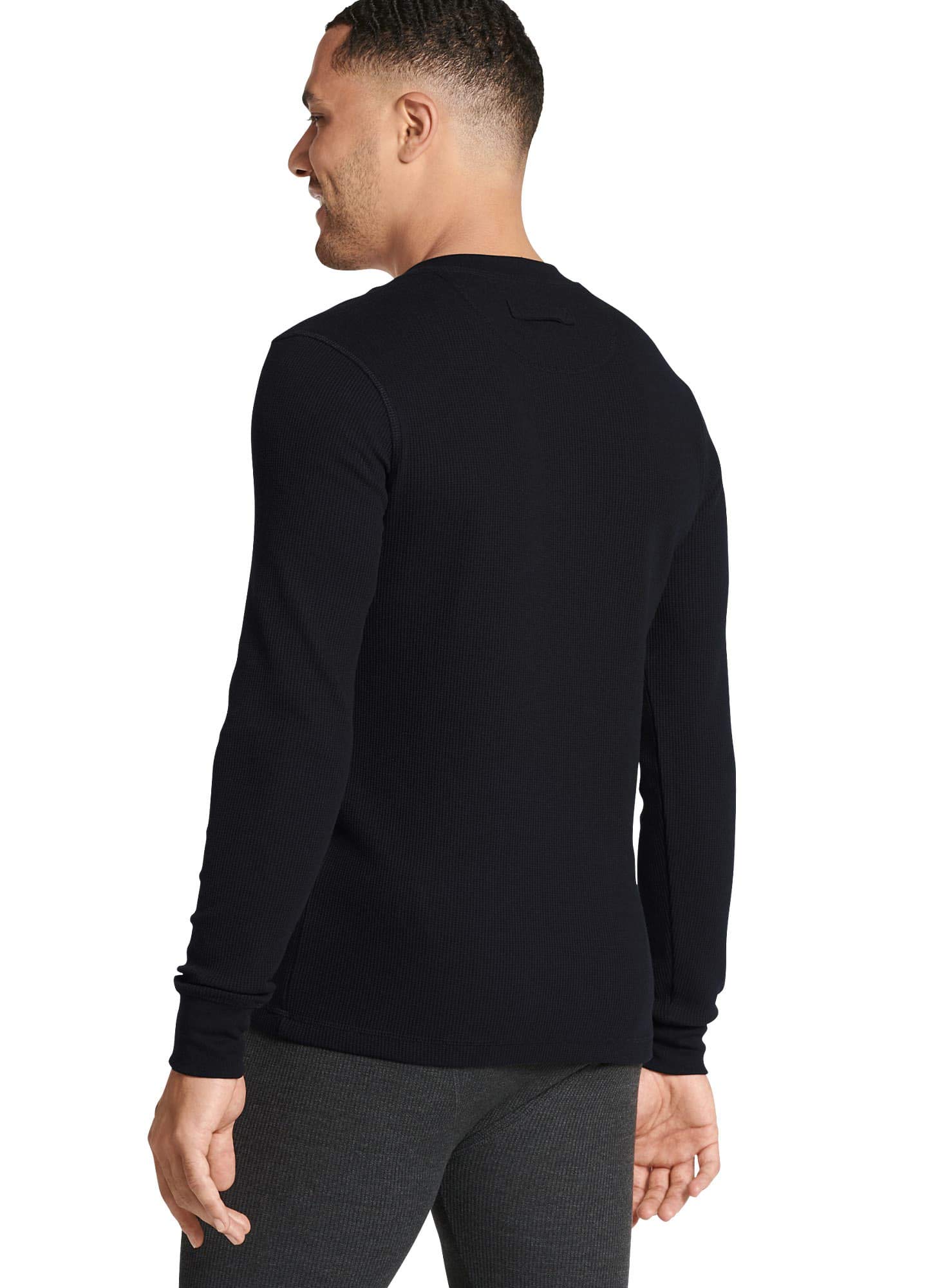 Jockey Men's Baselayer Long Sleeve Waffle Henley Shirt - Thermal Underwear for Cold Weather, Moisture Wicking & Breathable - Perfect for Winter Sports, Hiking & Layering