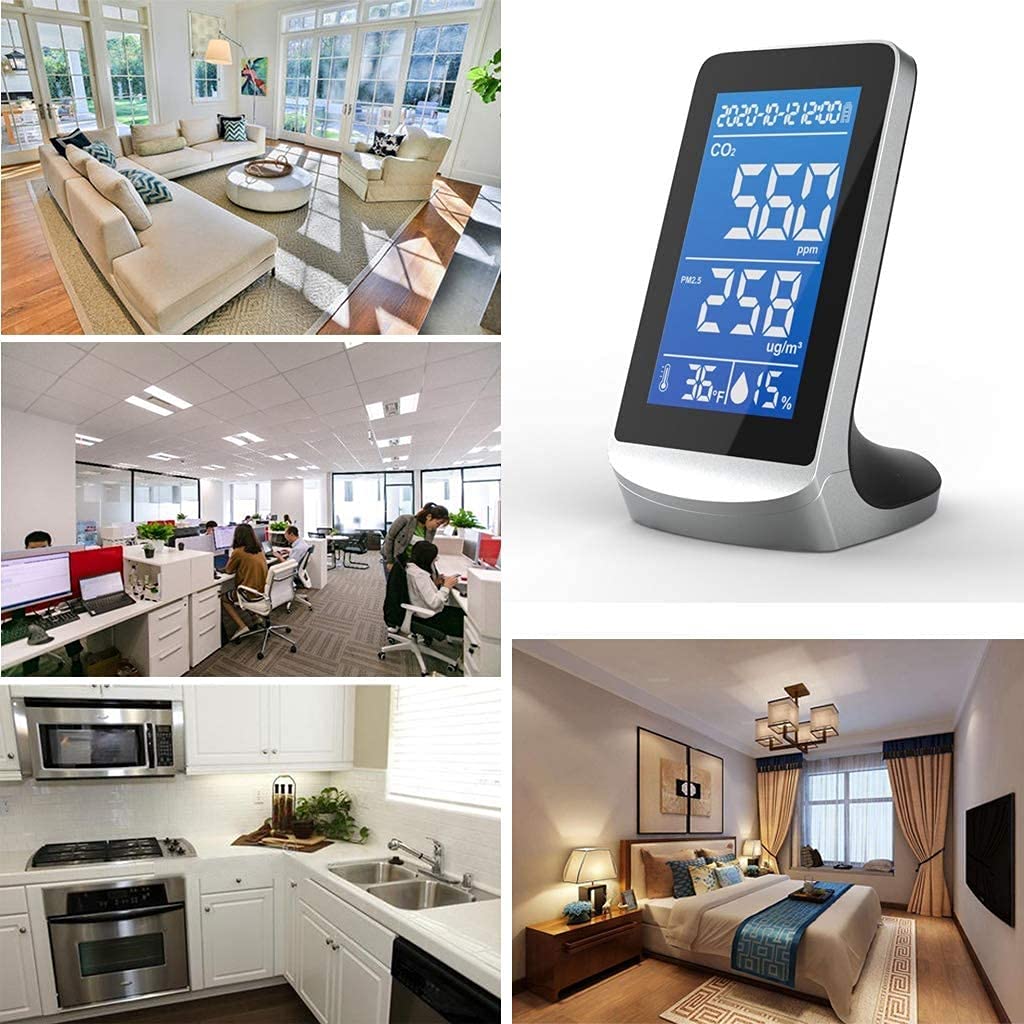 PEPDRO Indoor Air Quality Monitor - Portable CO2 Meter, Carbon Dioxide Detector & Gas Analyzer for Home, Office, School (Air Protection Device) | Perfect for Monitoring Air Quality in Bedrooms, Classrooms and Workspaces