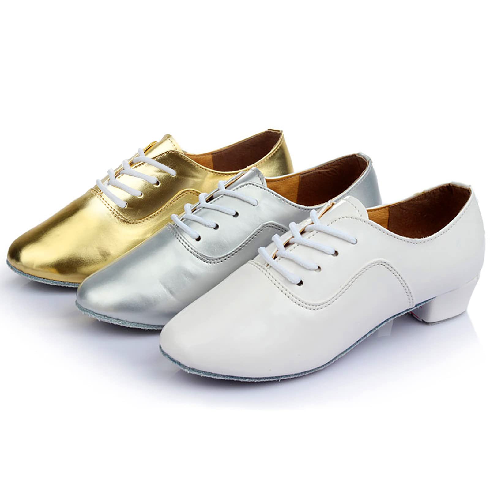 Men's Black Business Casual Shoes - Comfortable Lace-Up Dress Shoes for Office, Modern Latin Dance Shoes for Ballroom & Social Events