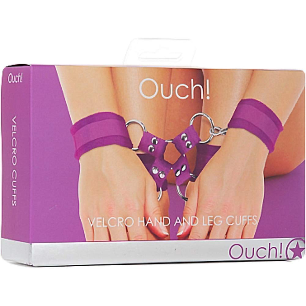 Velcro Hand and Leg Cuffs - Adjustable Soft Restraints for Adults, Purple - Perfect for Bondage, Role Play, and Sensory Deprivation Scenes