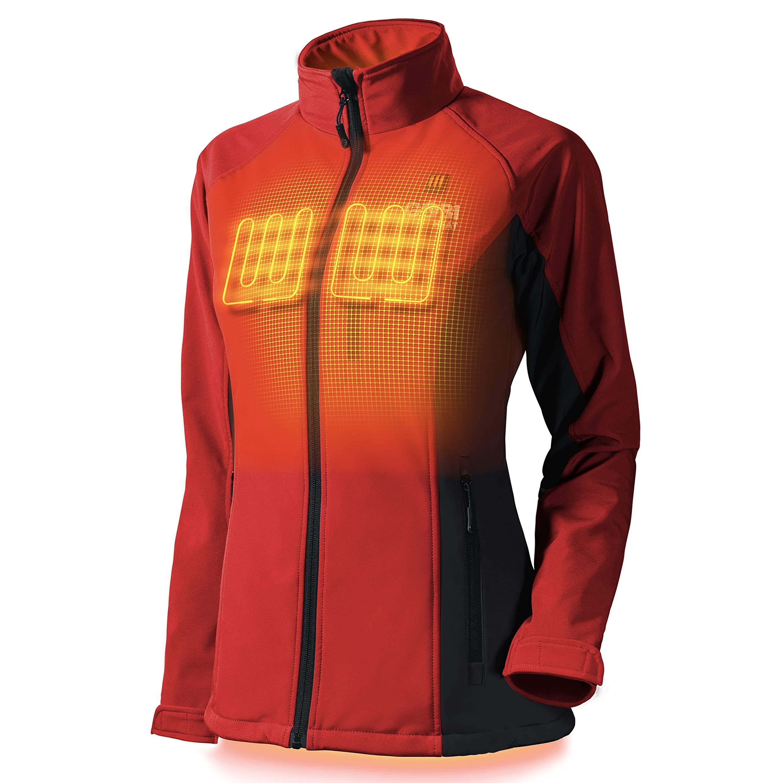 Sahara Women's Heated Jacket with 10-Hour Battery & USB Charger - Machine Washable Winter Coat for Outdoor Activities, Hiking, and Cold Weather Commuting