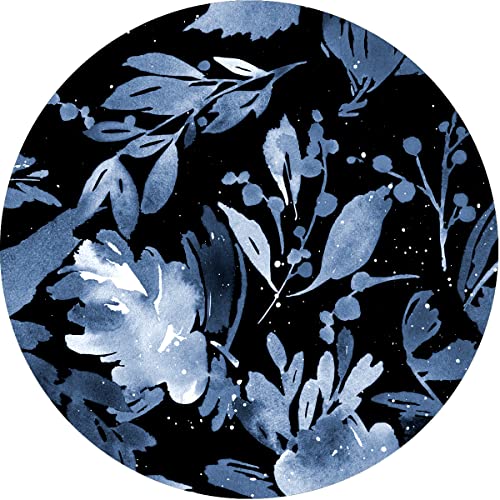 Ankle Length-blue Paint Leaves