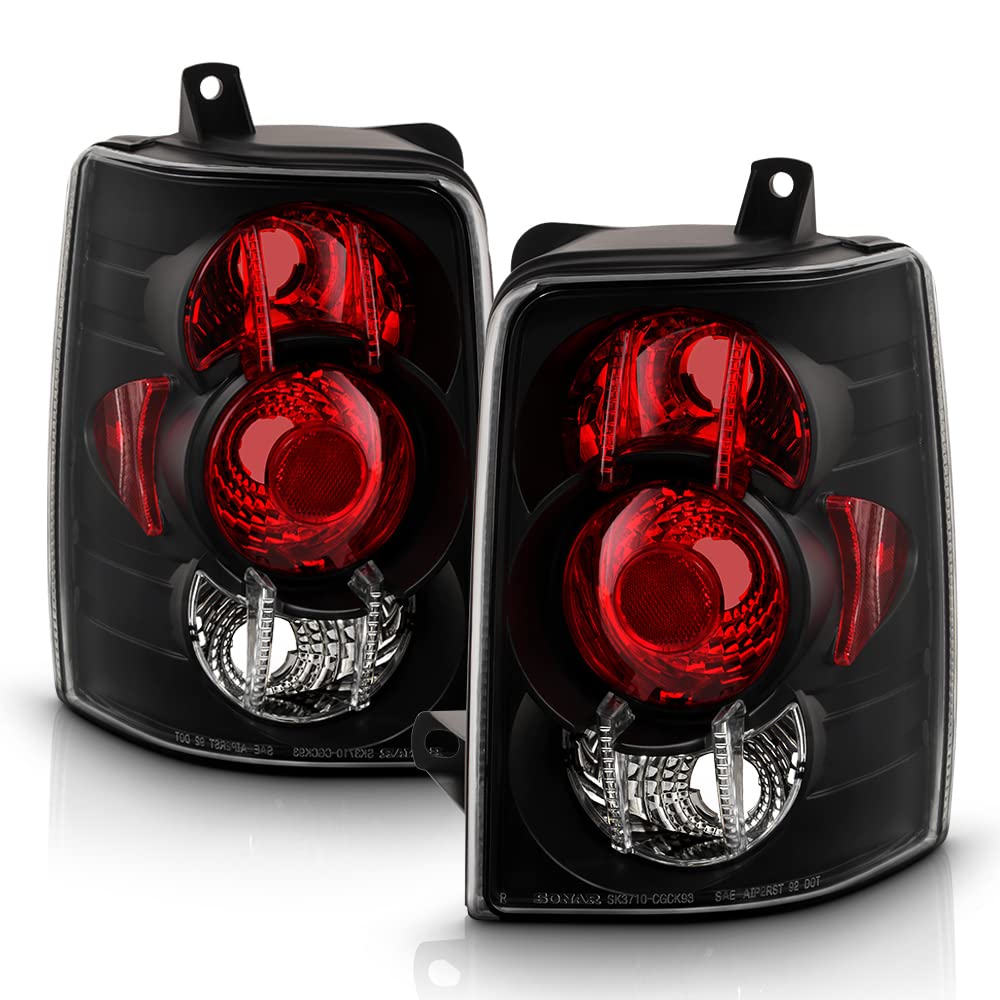 ACANII Jeep Grand Cherokee Tail Lights 1993-1998 - Pair of LED Rear Brake Lamps Replacement Assembly Set for 93-98 Models | Perfect for Off-Roading, Night Driving & Car Restoration Projects