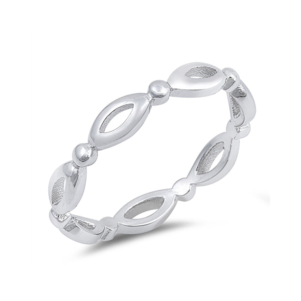 3mm Marquise Cut Full Eternity Band Ring - 925 Sterling Silver Wedding Ring for Women, Stackable Thin Ring for Anniversary, Engagement, or Everyday Elegance
