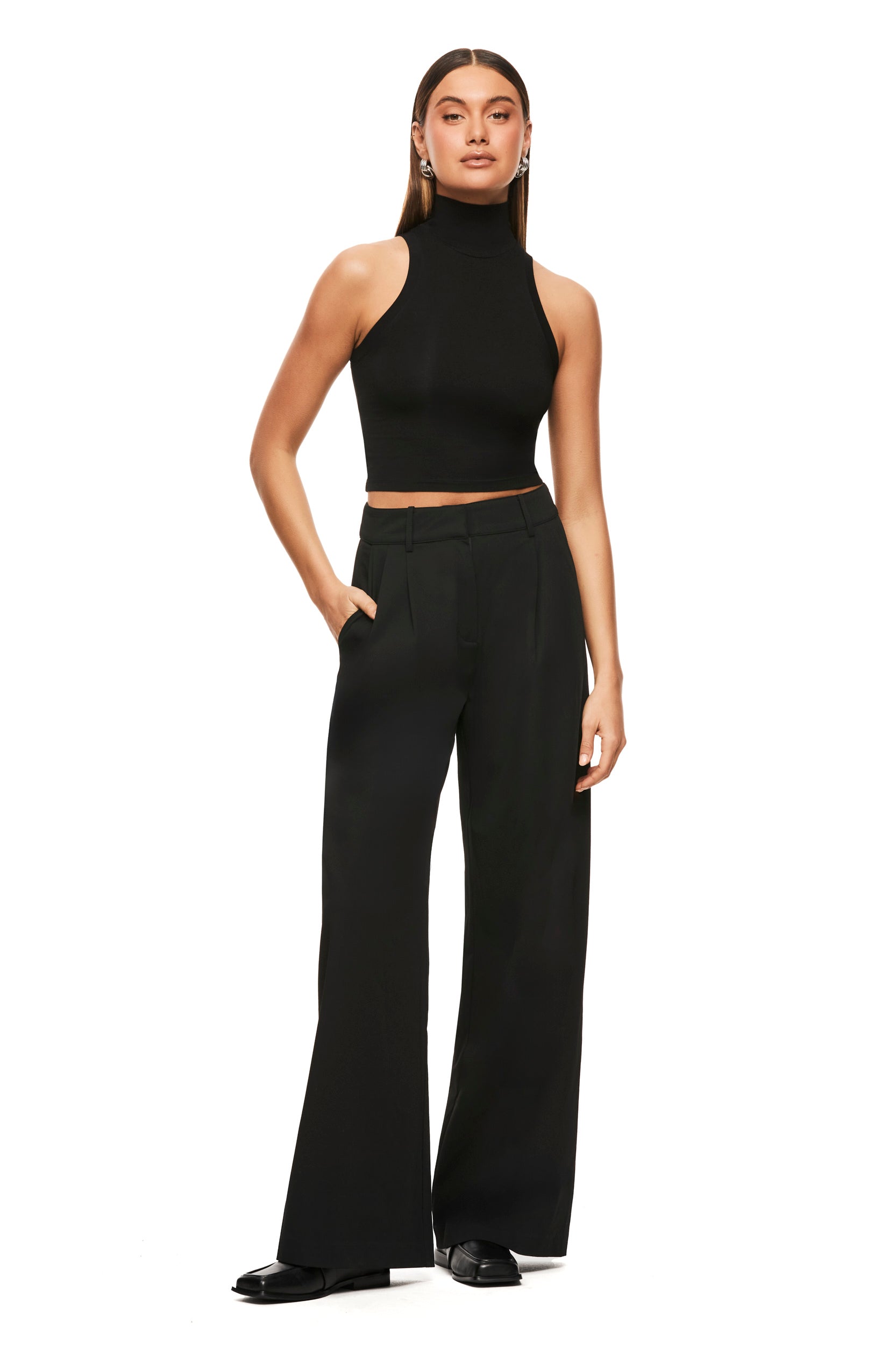 The Olsen Black Top - Stylish Women's Casual Shirt for Everyday Wear | Perfect for Office, Outings & Date Nights