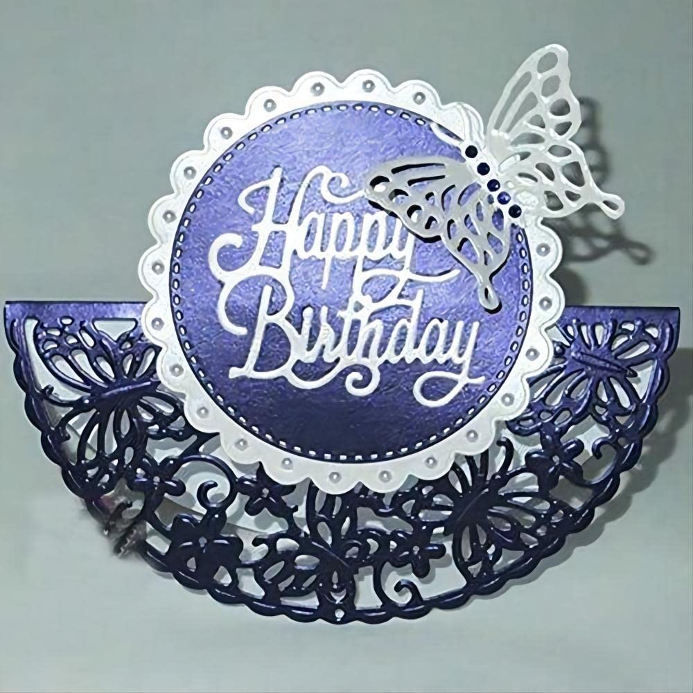 Premium Metal Die Cuts Set - 4 Unique Round Lace Flower Border Patterns for Scrapbooking, Card Making & Photo Albums | Embossing Paper Dies & Cutting Stencils | Perfect for DIY Crafts, Wedding Invitations & Home Decor Projects