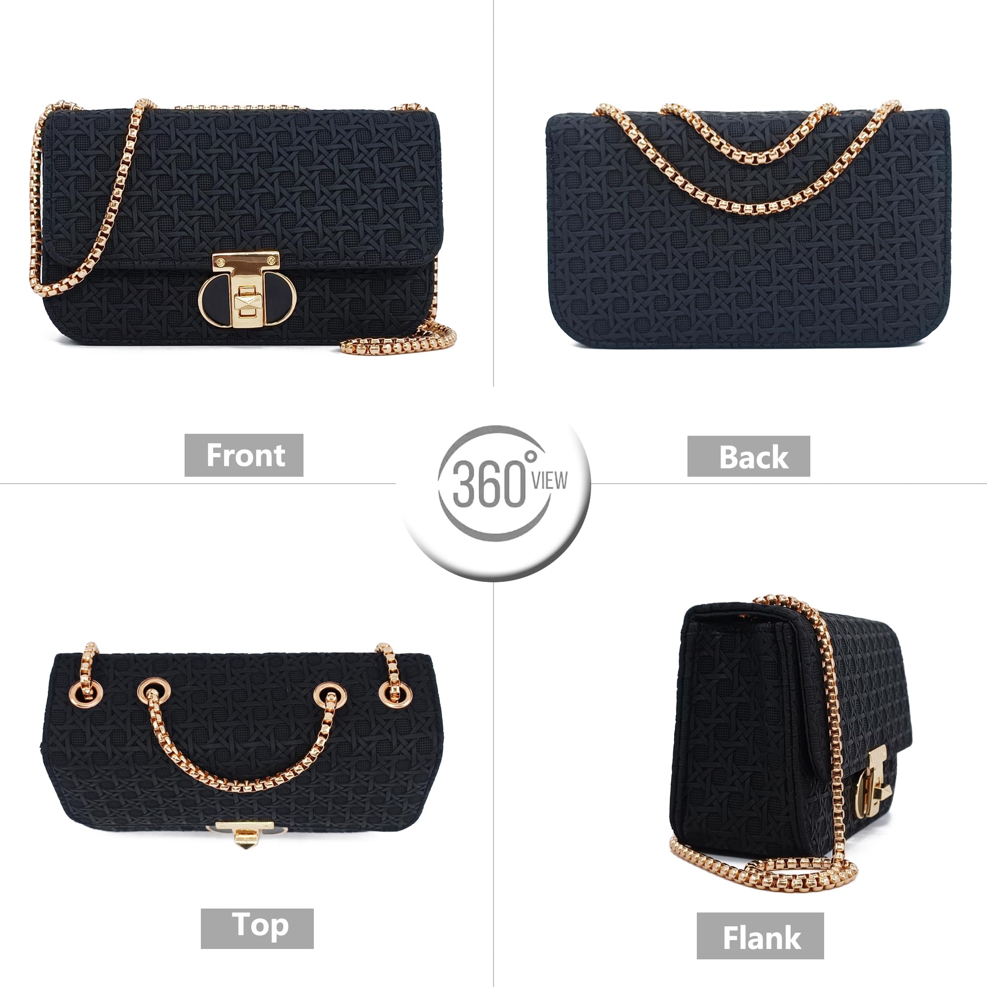 PORT&LOTUS Women's Mini Shoulder Bag - Small PU Leather Crossbody Purse for Everyday Use, Fashionable Little Tote Handbag - Perfect for Work, Travel & Shopping