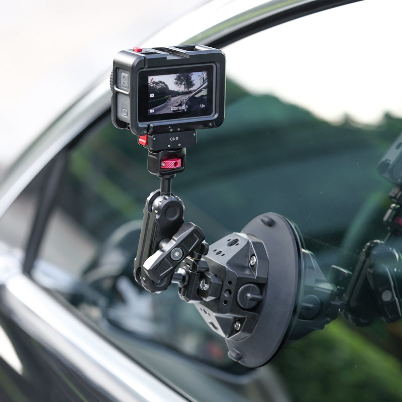 Ulanzi SC 02 Heavy Duty Suction Cup Mount with 4.5 Inch Base - Secure Camera & Phone Holder for Vlogging, Action Cameras, Dash Cams & Car Mounting (Model 3090)