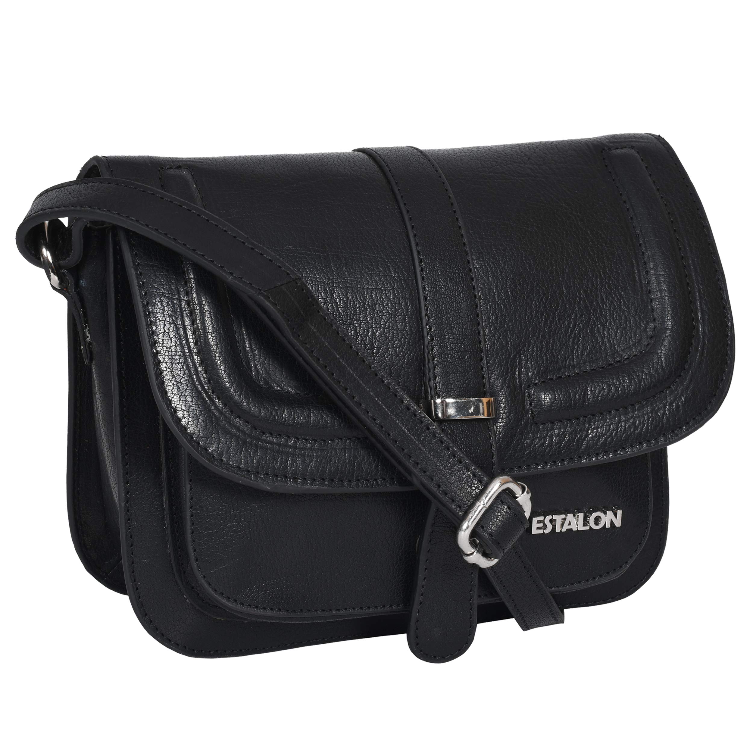 ESTALON Genuine Leather Crossbody Bag for Women - Stylish Multi-Pocket Travel Purse & Sling Bag | Perfect for Daily Use, Shopping, and Travel Accessories