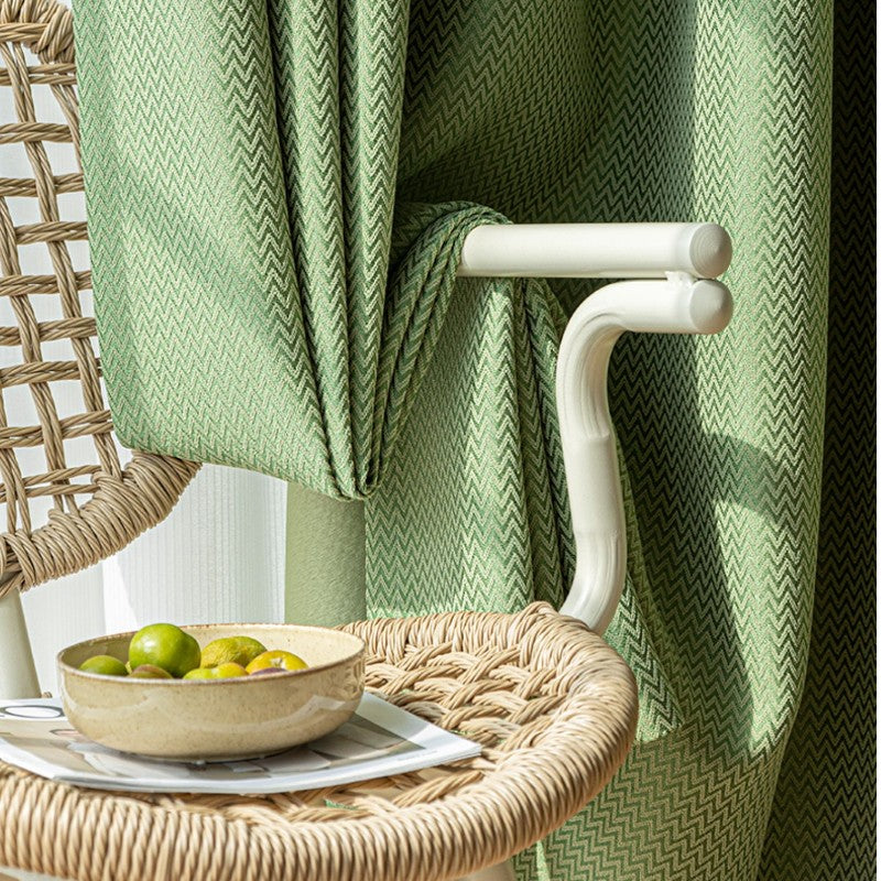 Lorelai Cotton Linen Gingham Wave Textured Blackout Curtains for Bedroom & Living Room - Custom Size Thermal Insulated Window Drapes for Home Decor