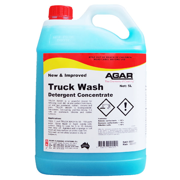 Agar Truck Wash Detergent Concentrate - Heavy Duty Vehicle Cleaner for Semi Trucks, Trailers & Fleet Washing | Professional-Grade Formula for Commercial Use