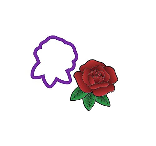 Rose Leaf Cookie Cutter Set - Stainless Steel Flower Shaped Baking Tools for Spring Cookies, Cupcake Decorations, DIY Desserts & Wedding Party Treats
