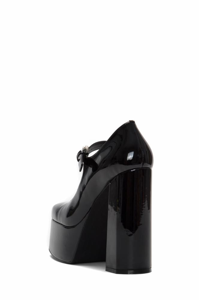 Jeffrey Campbell Women's Chillin2 Black Leather Platform Boots - Stylish & Comfortable for Casual Outings, Nightlife & Street Fashion
