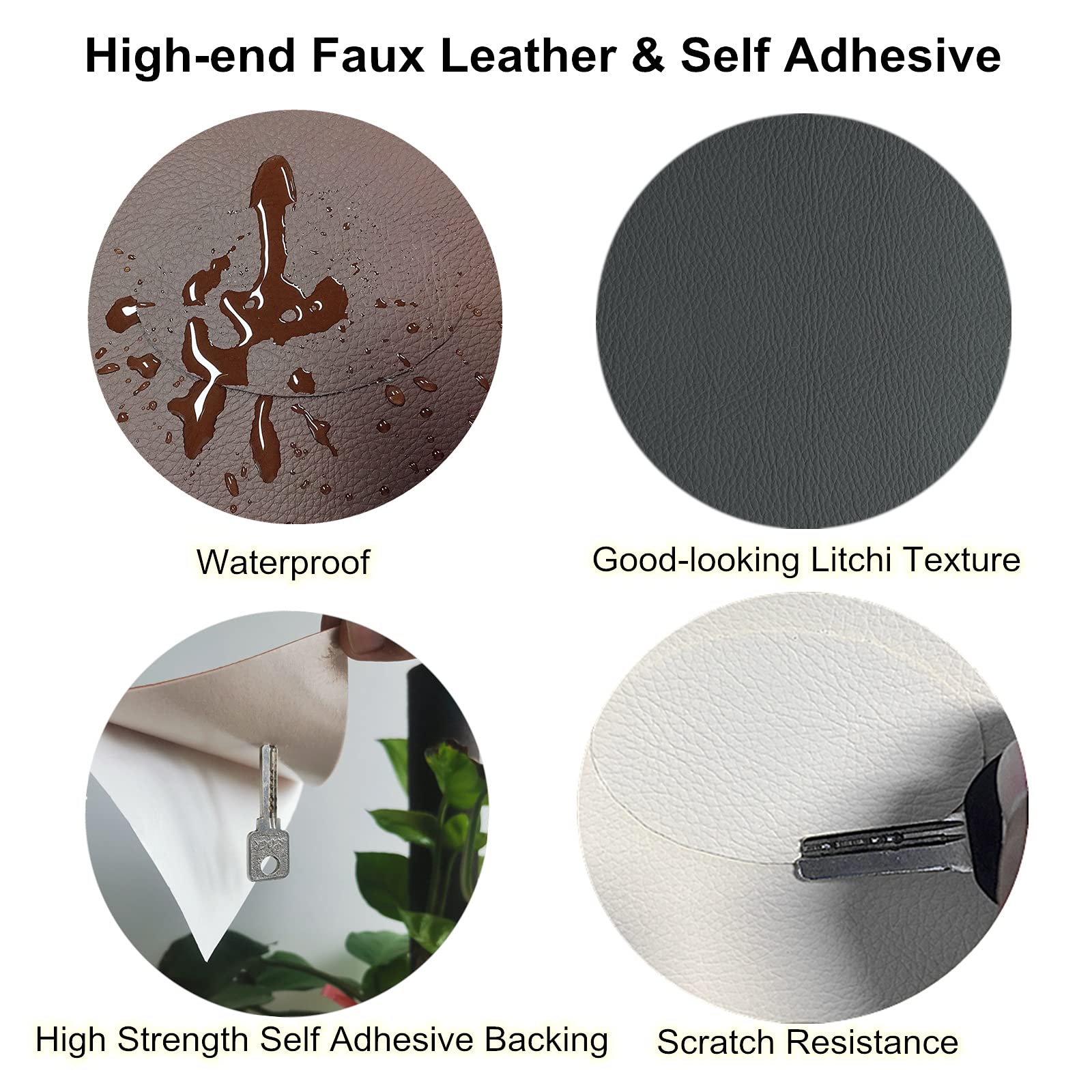 ILOFRI 60x17 Inch Leather Repair Patch Tape - Durable Self-Adhesive Vinyl & Leather Repair Kit for Couch, Car Seat, Boat Seats, Furniture, Sofa, Chair (Dark Red) | Perfect for Home, Office & Vehicle Upholstery Repairs