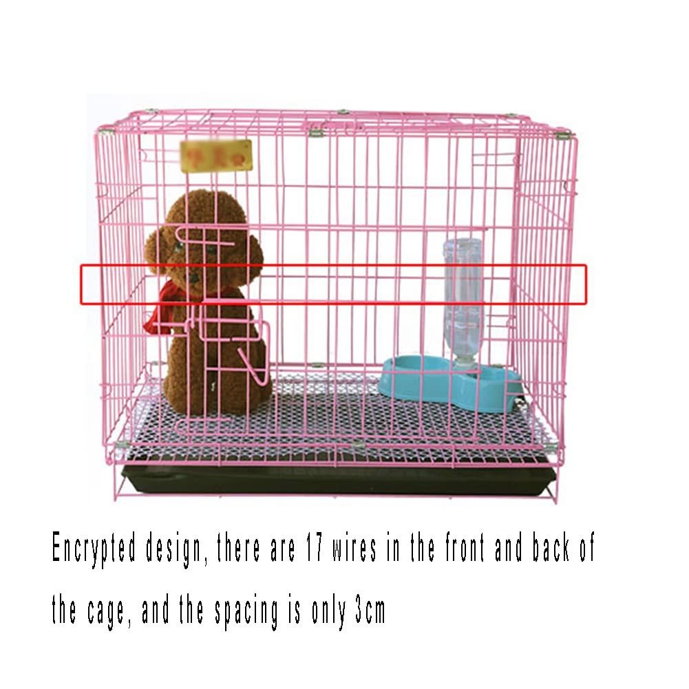 Premium Folding Metal Dog Crate for Large Dogs - Indoor & Outdoor Pet Cage with Divider Panel, Removable Tray & Handle - Single Door Design (61x42x50cm, Black) - Perfect for Travel, Training & Home Use