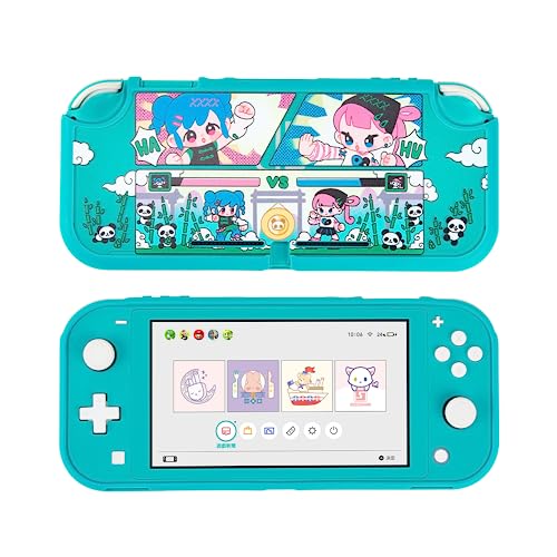 GeekShare Cute Panda Martial Arts Protective Case for Nintendo Switch Lite - Kawaii Anti-Scratch Slim Cover, Shockproof Hard Shell | Perfect for Gaming, Travel & Daily Protection
