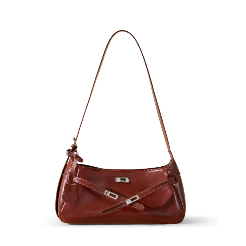 Stylish Genuine Leather Shoulder Bag for Women - Trendy Crossbody Purse with Adjustable Strap, Perfect for Work, Travel & Everyday Use