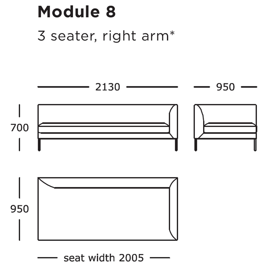 Modular Sofa Set - 8-Piece Customizable Sectional Couch for Living Room, Lounge & Office - Blade Sofa with Interchangeable Modules for Modern Home Decor
