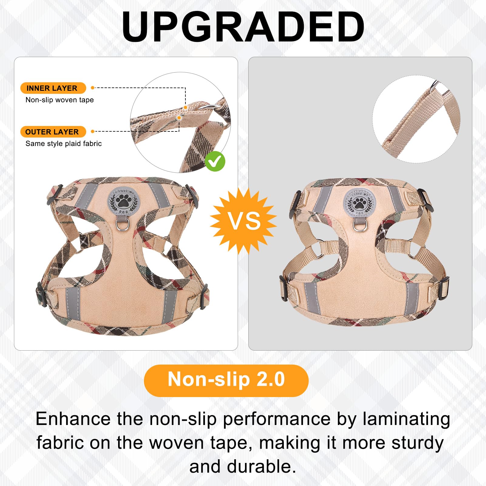 BEAUTYZOO No Pull Step-in Dog Harness with Leash Set - Adjustable Soft Mesh Reflective Vest for Small, Medium & Large Dogs - Comfortable Padded Design for French Bulldogs, Puppies & All Breeds - Perfect for Walking, Training & Outdoor Adventures
