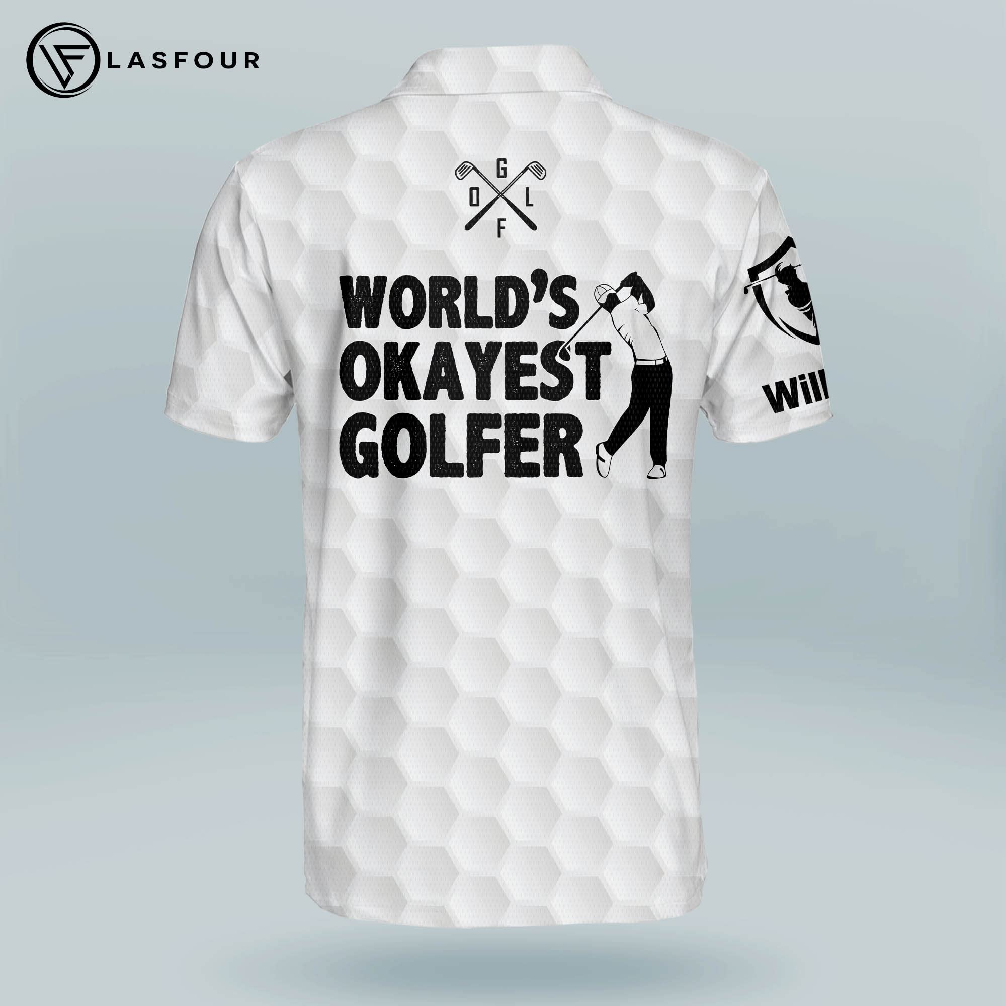 LASFOUR Personalized Skull Golf Shirts for Men - Dry Fit Lightweight Short Sleeve Polo Shirt - Funky Design for Golf, Casual Wear & Outdoor Activities