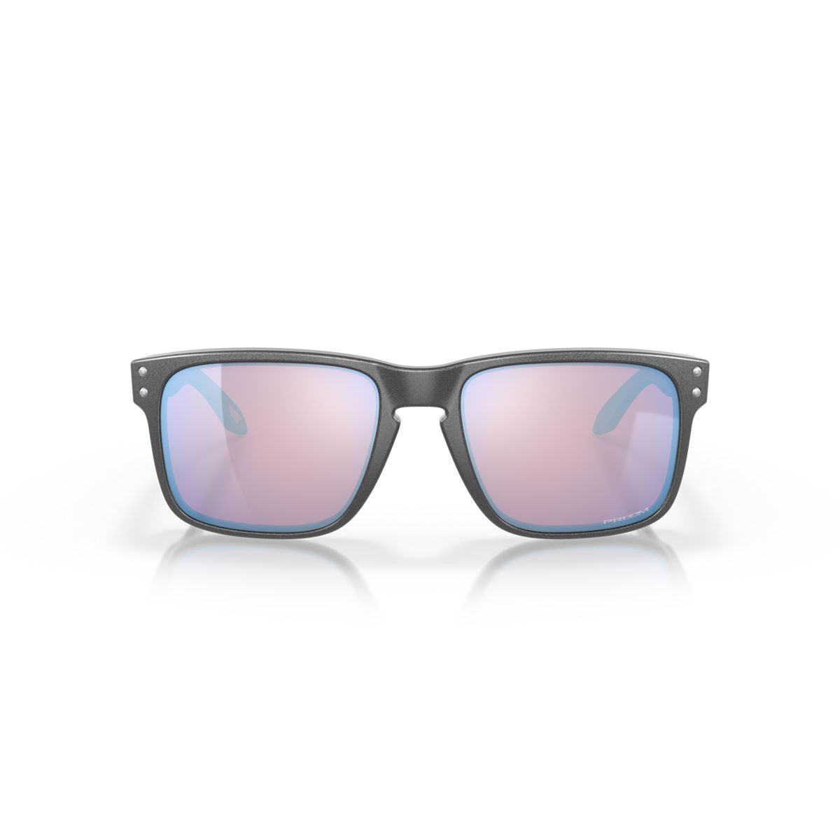 Oakley Holbrook Sunglasses Steel Frame with Prizm Snow Sapphire Lenses - Model 0OO9102 9102U5 - Perfect for Snow Sports & Outdoor Activities
