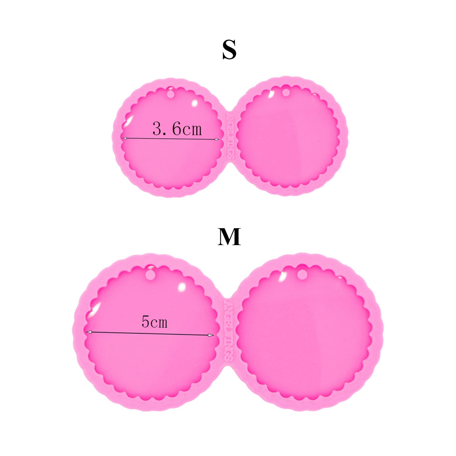 2Pcs Silicone Resin Molds for DIY Earrings & Necklace Jewelry Making - Irregular Round Epoxy Casting Molds (Size S/M) - Perfect for Handmade Gifts, Craft Projects & Unique Accessories
