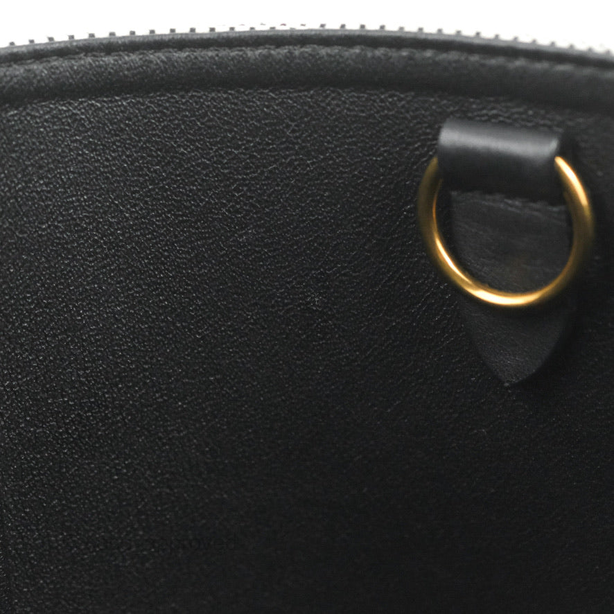 Celine Small Sangle Bucket Bag in Black & Grey Textile with Gold Hardware - Perfect for Work, Travel & Everyday Luxury