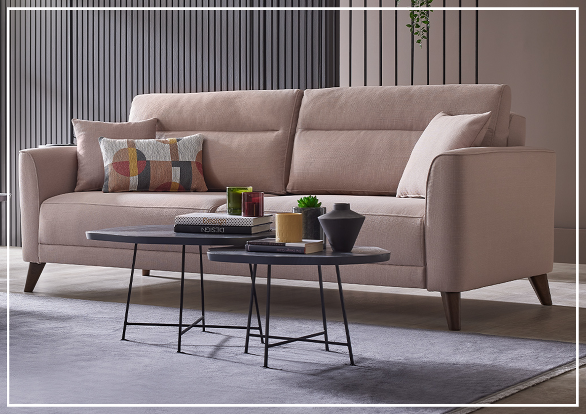 Enza Home Alto 3-Seater Full XL Size Convertible Fabric Sofa Bed with Hidden Storage | Modern Sleeper Sofa for Small Spaces, Guest Room & Apartment Living