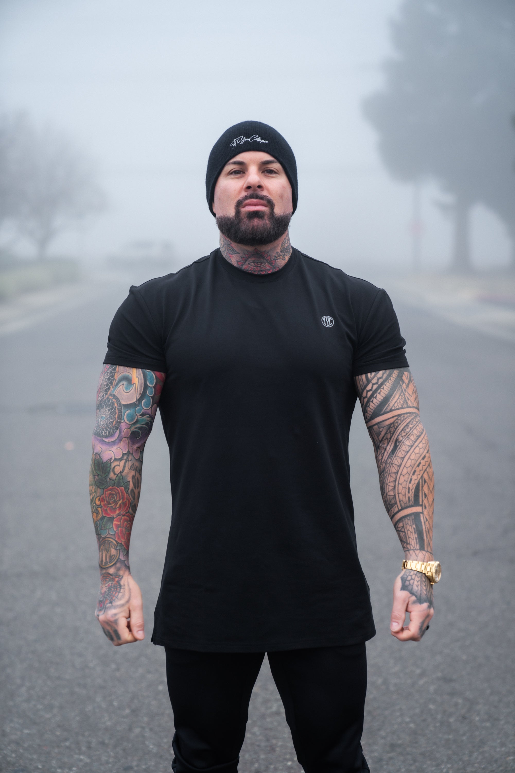 Limitless Tee - Soft Cotton Men's T-Shirt in Onyx Black | Comfortable Casual Wear for Everyday & Gym
