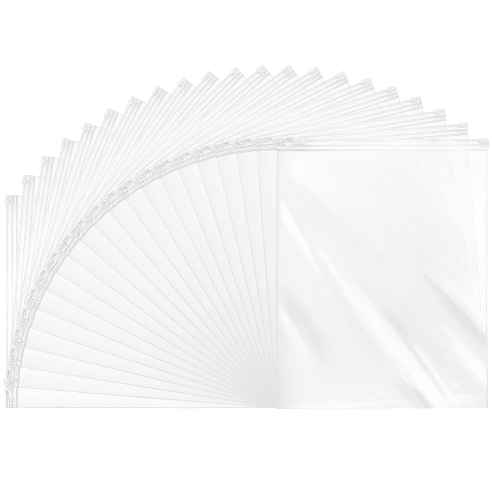 50 Pcs 14x18 Inch Heavy Duty Clear Zipper Bags for Organizing & Shipping - 3 Mil Thick Plastic Storage Bags with Vent Holes | Perfect for Mailing, Gift Packaging, Clothes Storage & Home Organization