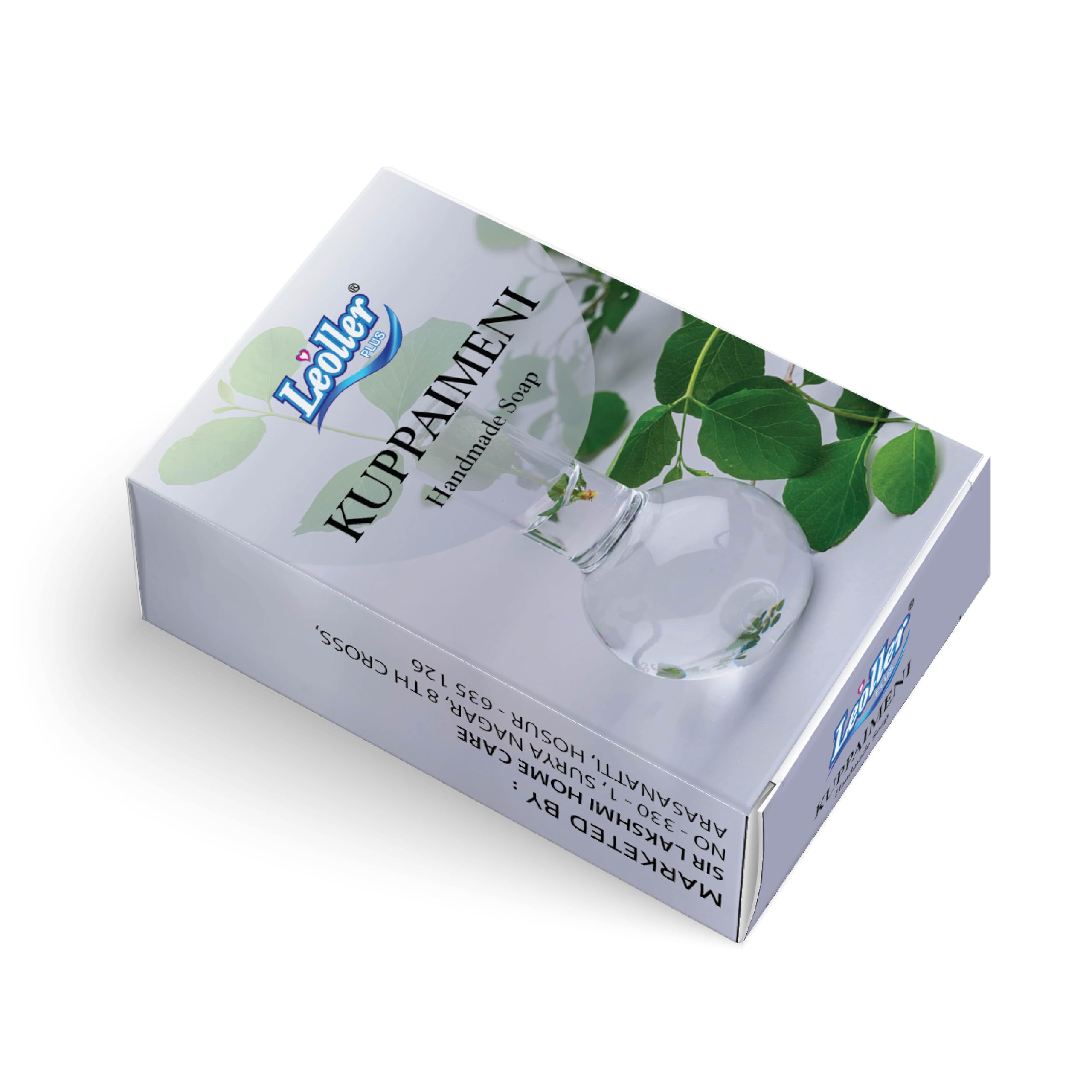 Leoller 100% Natural Handmade Kuppameni Soap - 4 Pack (100g Each) | Organic, Chemical-Free, Vegan Skincare for Face & Body | Perfect for Sensitive Skin, Daily Cleansing & Gift Sets