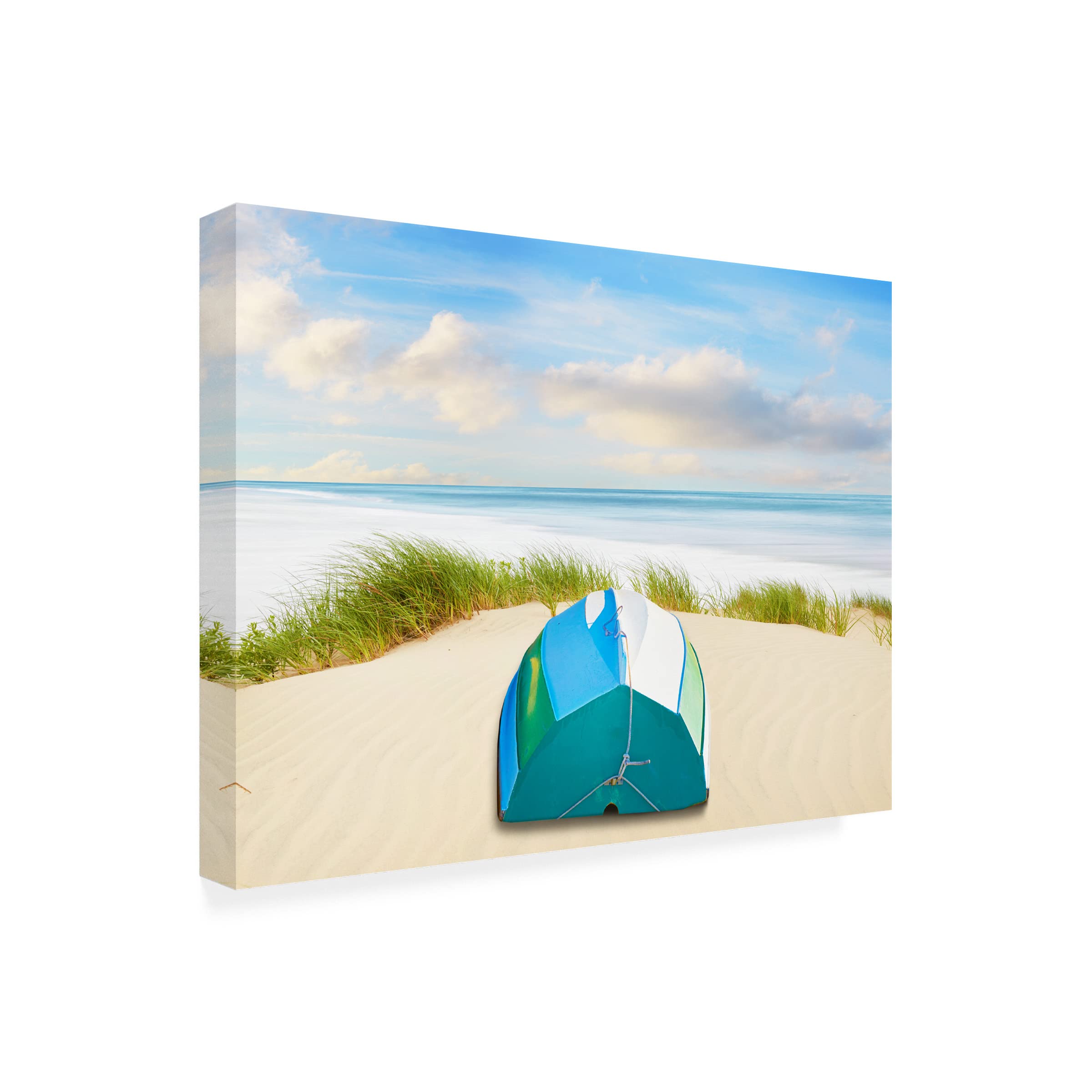 James McLoughlin Beachscape Photo III Canvas Wall Art - Coastal Decor for Living Room, Bedroom & Office - Premium Trademark Fine Art Print