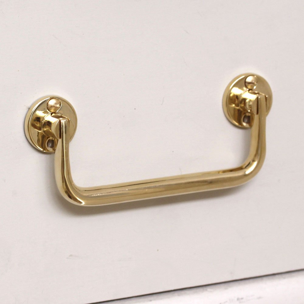 Polished Brass Lifting Handle - Heavy Duty Cabinet Drawer Pulls for Kitchen & Bathroom - Perfect for Furniture, Cabinets, and DIY Home Improvement Projects